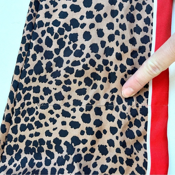 SANDRO Animal Print Oversized Silk Blouse - Picture 10 of 11